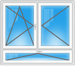 Zweiflügelige Fenster